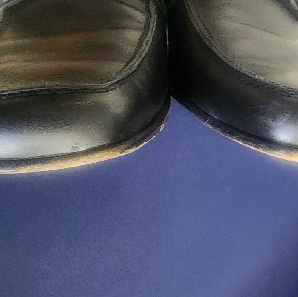 Salvatore Ferragamp Black Leather Men's Loafers, Size 10.